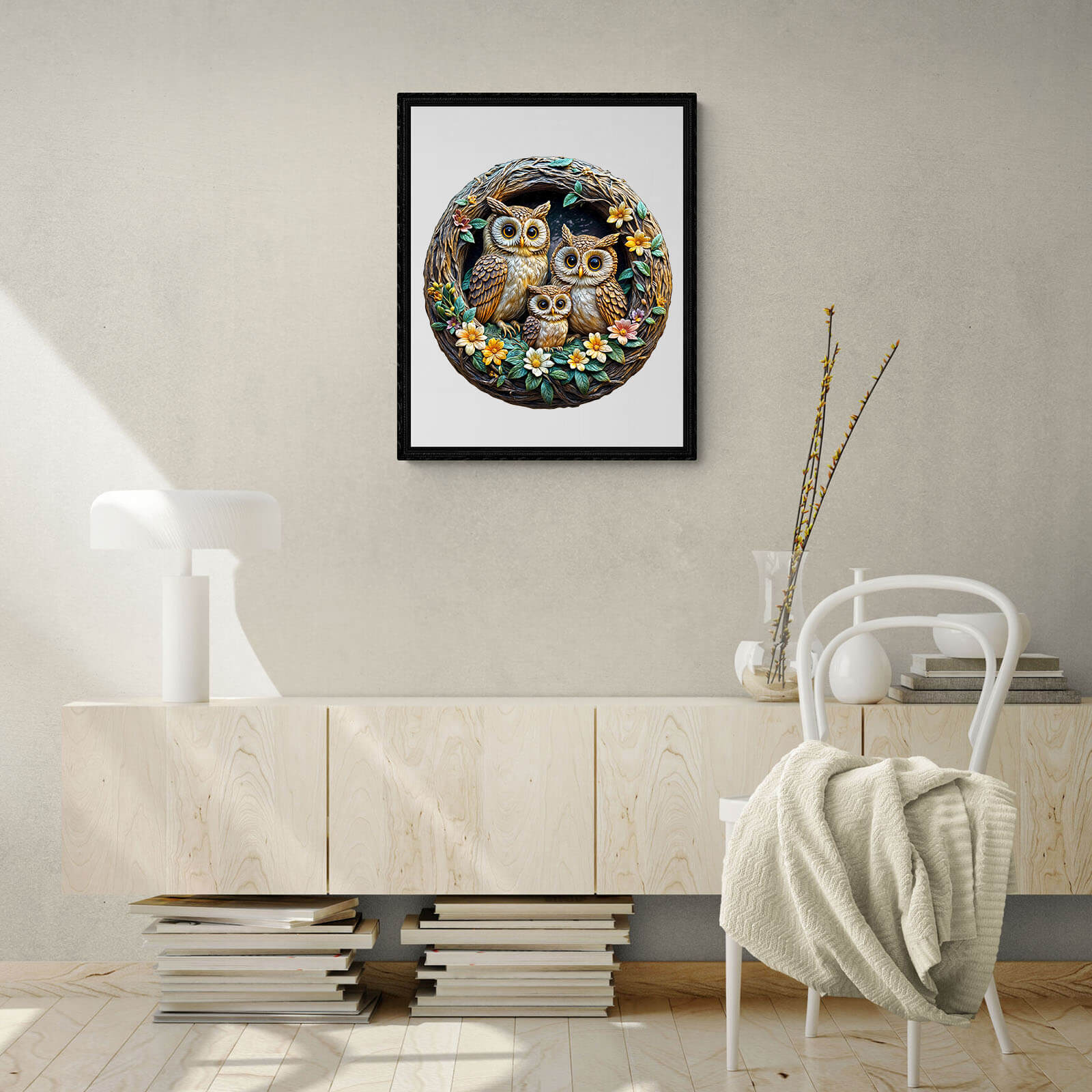 3D warmes Familien-Holzpuzzle
