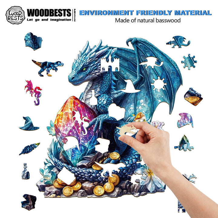 Treasure Dragon Wooden Jigsaw Puzzle - Woodbests