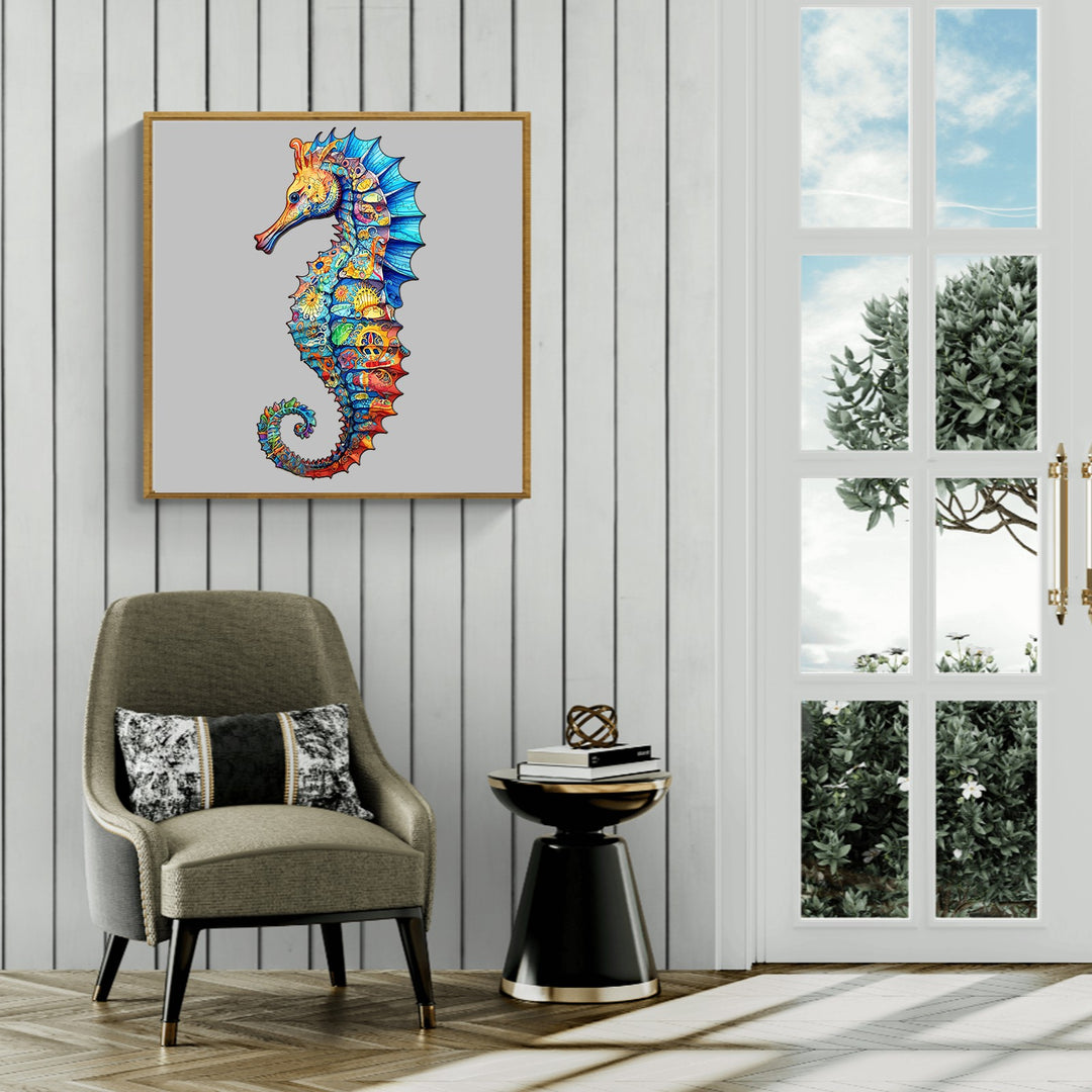 Seahorse 1 Wooden Jigsaw Puzzle-Woodbests