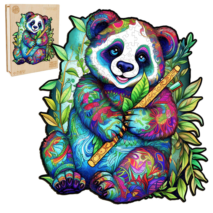Cute Panda Wooden Jigsaw Puzzle