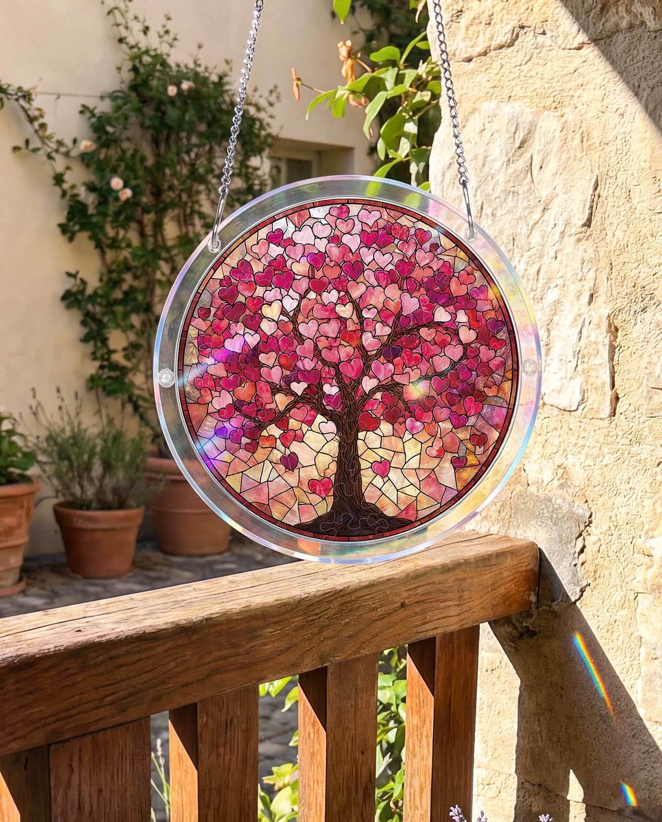 Attrape-soleil puzzle en acrylique - Branches d’amour