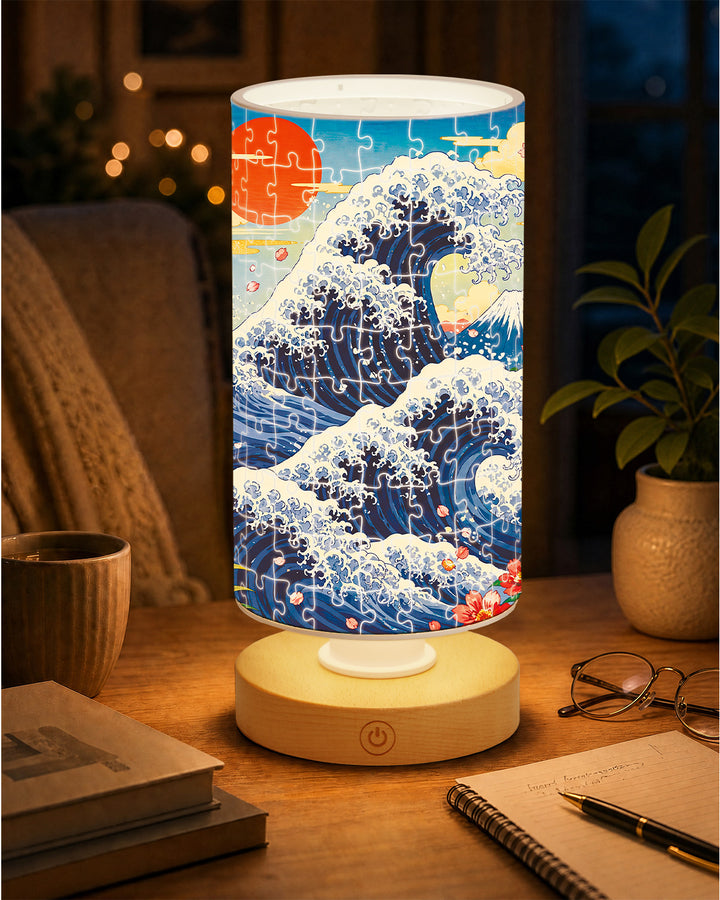 DIY Dimmable Acrylic Puzzle Lamp - Sunset Waves