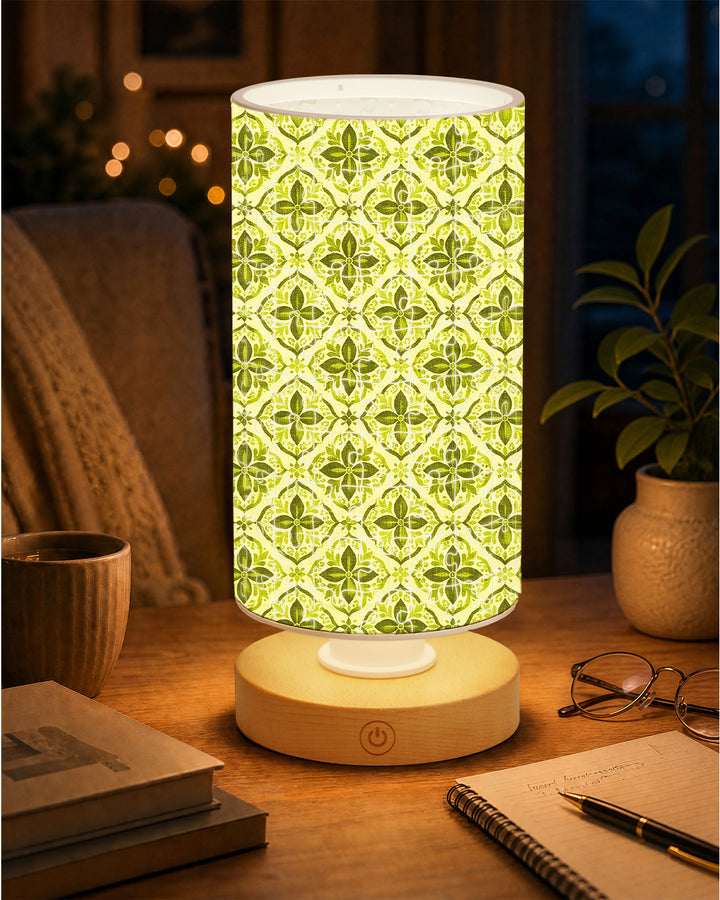 DIY Dimmable Acrylic Puzzle Lamp - Green Flowers