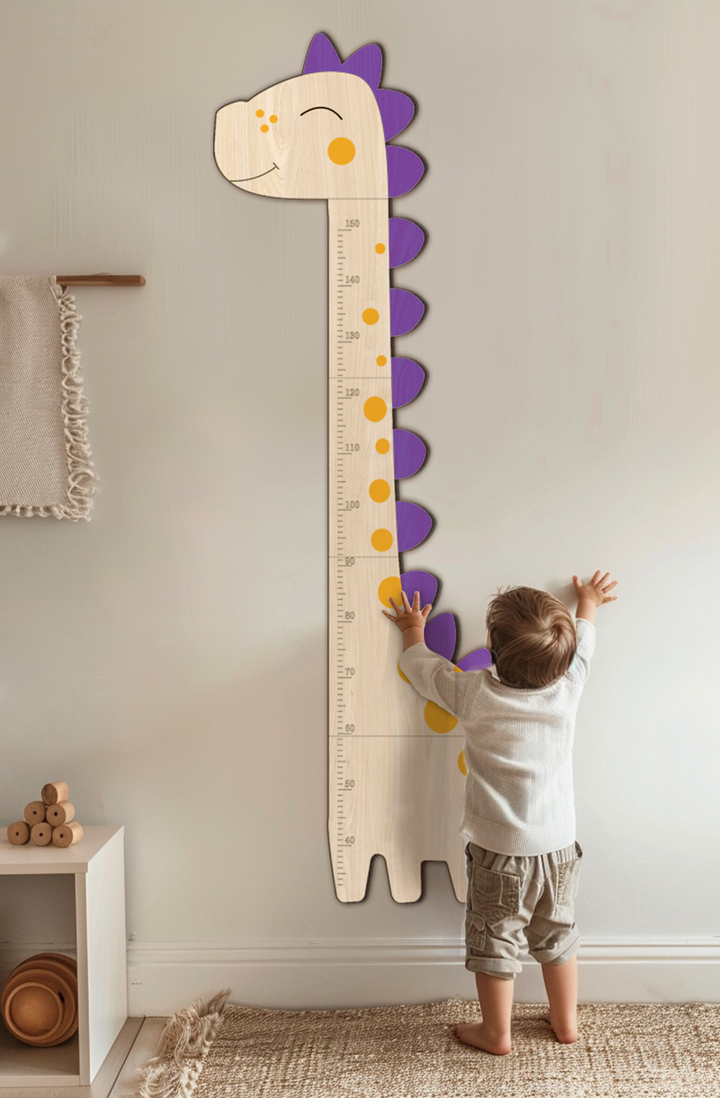 Personalized Wooden Dinosaur Growth Chart Ruler Clearance Sale