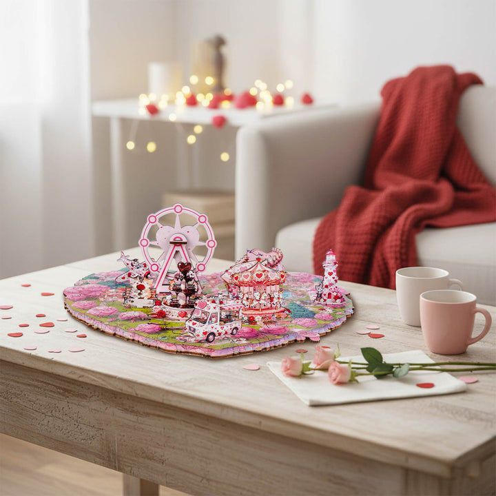 Valentine Kittyland Wooden Jigsaw Puzzle