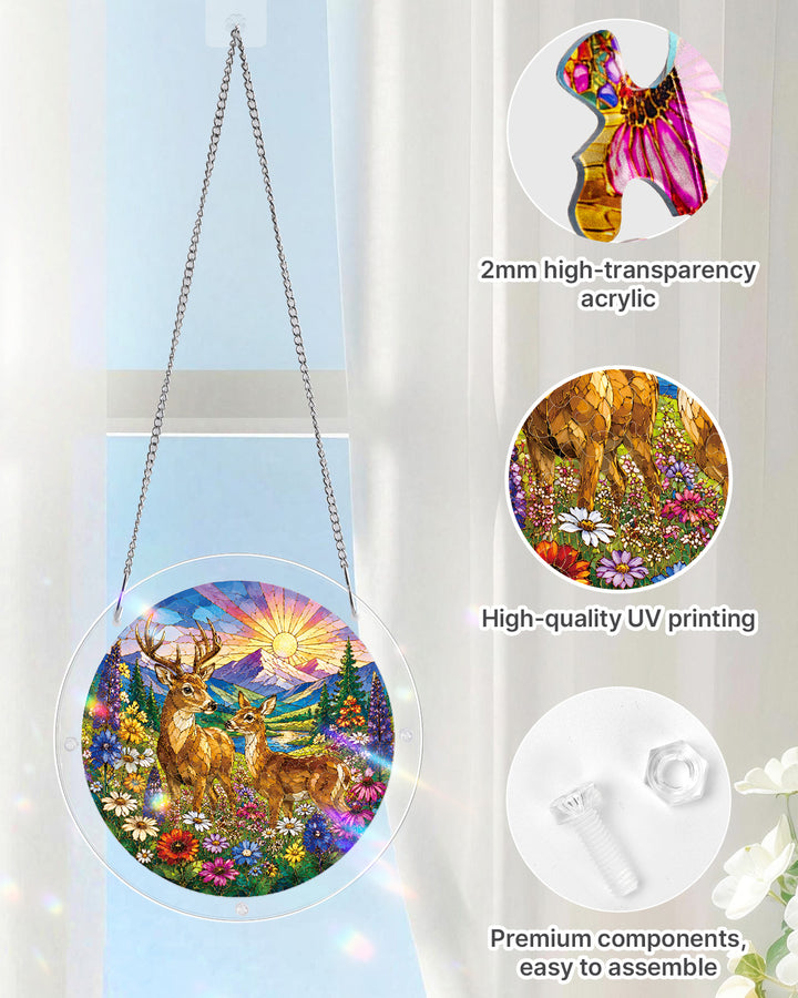 Acrylic Jigsaw Puzzle Suncatcher - Meadow Sunrise