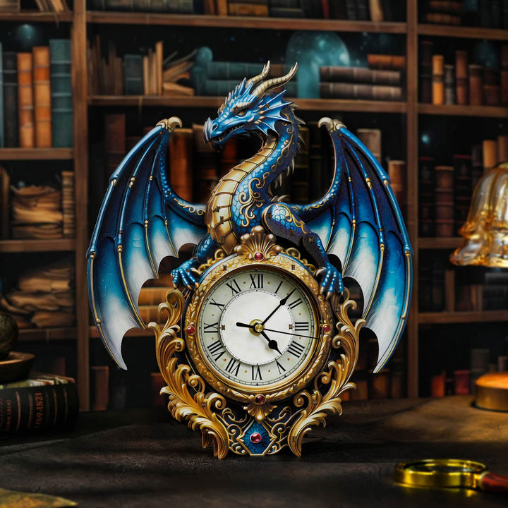Blue Dragon – Hourly Chime DIY Wooden Clock, 3D Puzzle Craft Kit