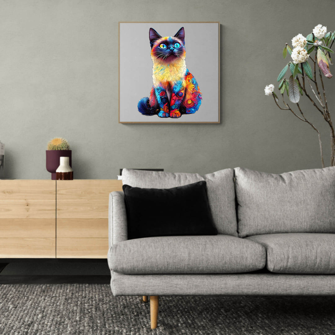 Siamese Cat-3 Wooden Jigsaw Puzzle