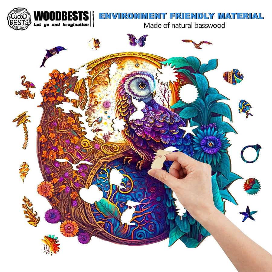 WOODBESTS | Yin-Yang Owl Puzzle For Adults And Kids – Woodbests