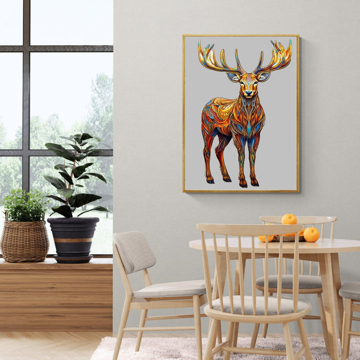 Colorful Deer Wooden Jigsaw Puzzle