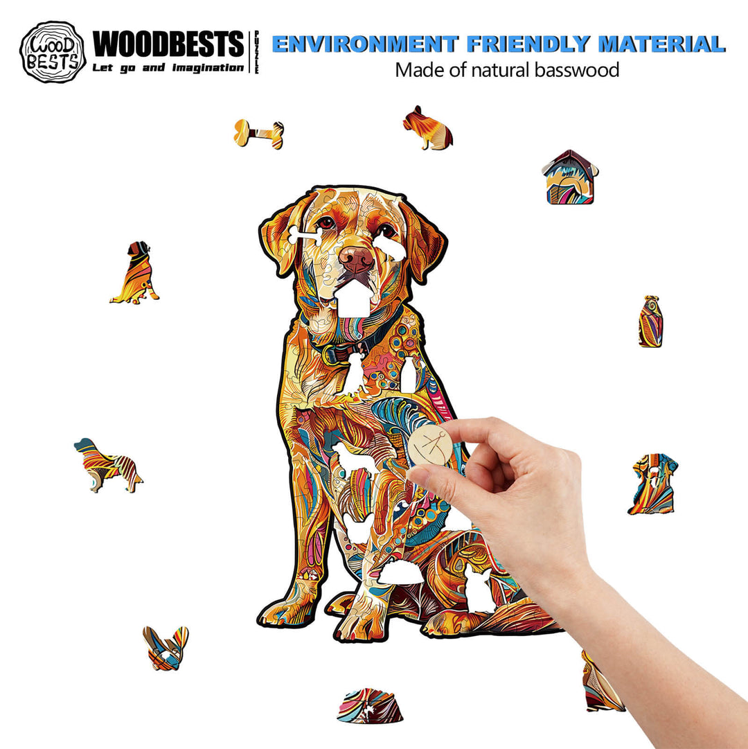 Handsome Labrador Wooden Jigsaw Puzzle - Woodbests