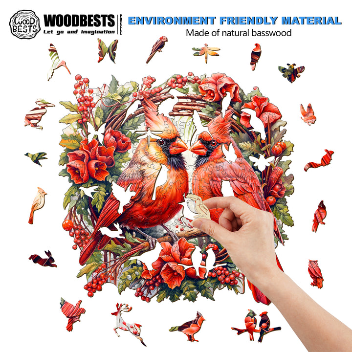Cardinal Wooden Jigsaw Puzzle-Woodbests