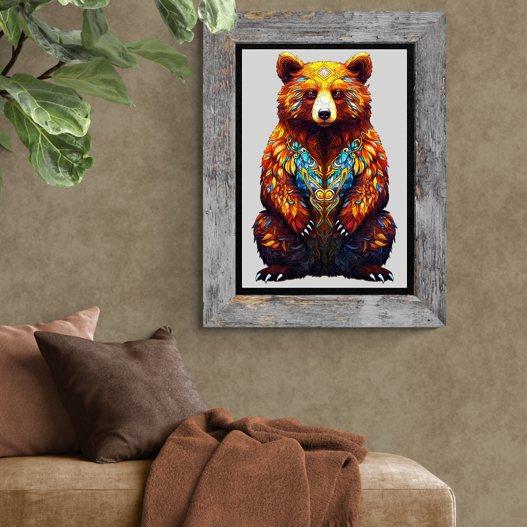 King Of Brown Bears Wooden Jigsaw Puzzle