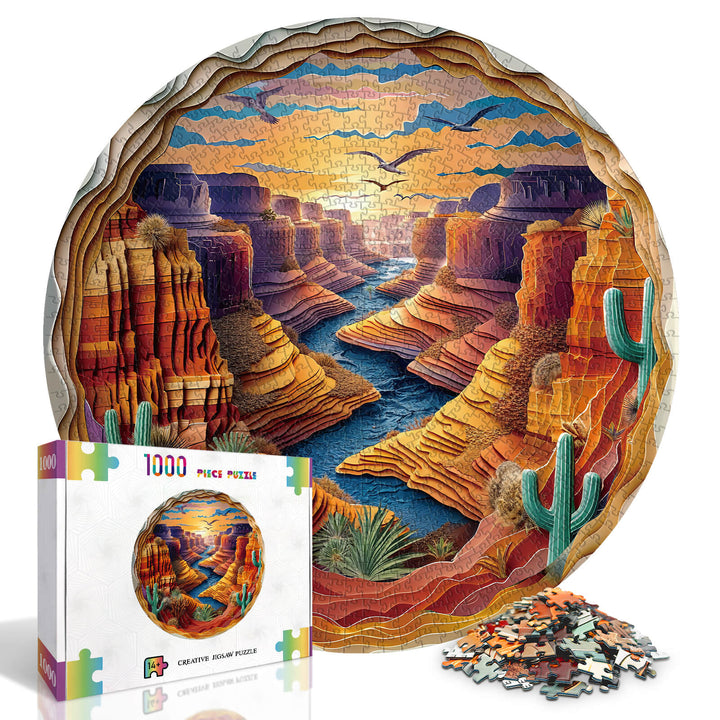 Canyon Sunset Layers 1000 Piece Puzzle