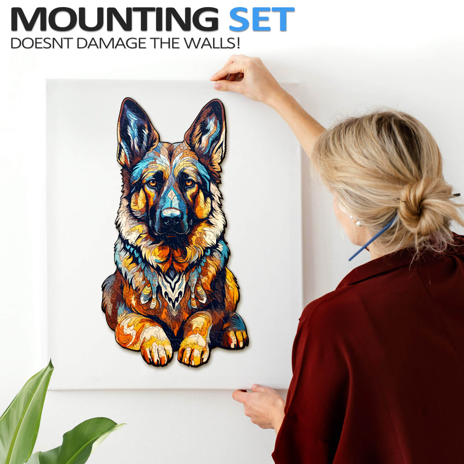 German Shepherd Wooden Jigsaw Puzzle Woodbests