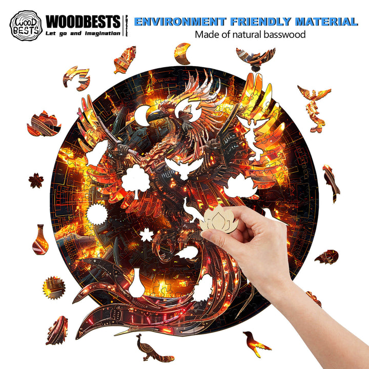 Mechanical Phoenix Wooden Jigsaw Puzzle - Woodbests