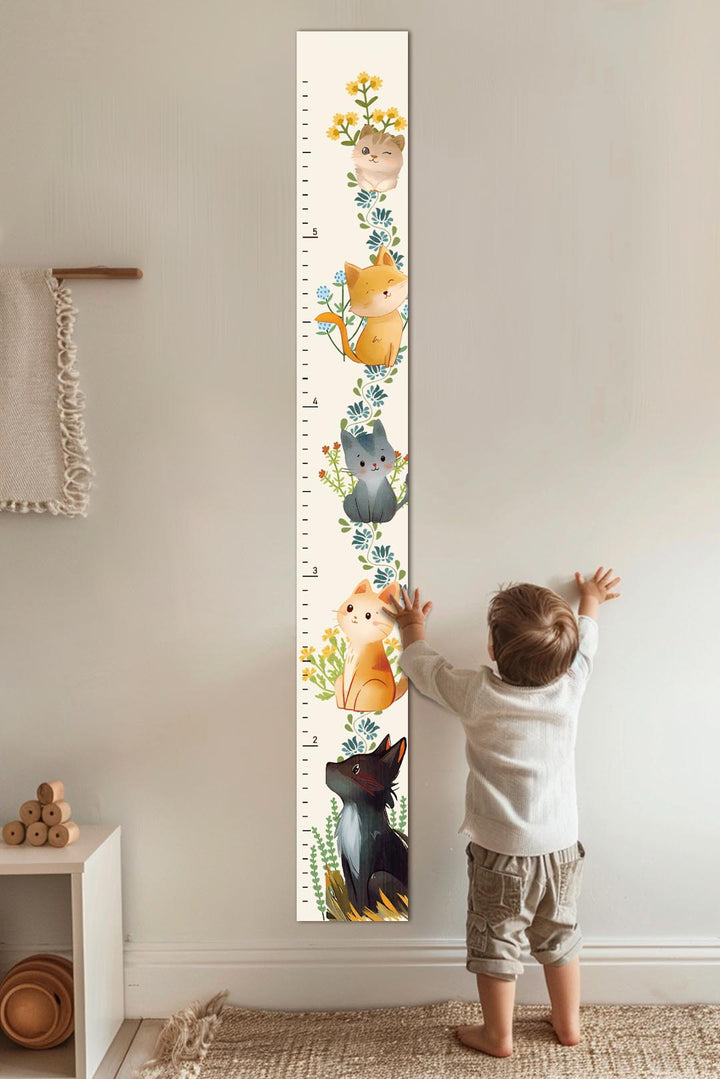 Personalized Wooden Cat Growth Chart Ruler Clearance Sale
