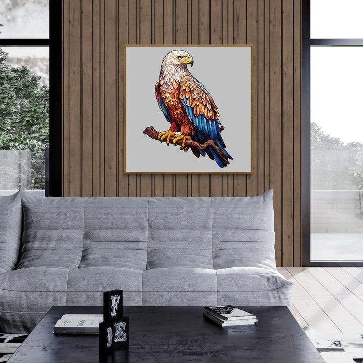Mighty Bald Eagle Wooden Jigsaw Puzzle-Woodbests