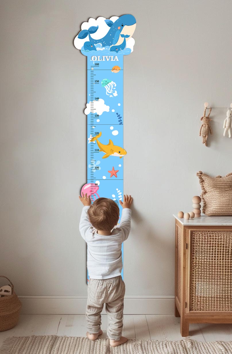 Personalized Wooden Ocean Growth Chart Ruler