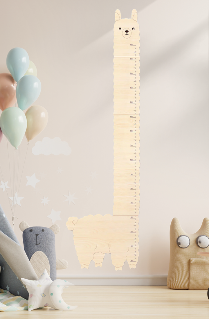 Personalized Wooden Alpaca Llama Growth Chart Ruler Clearance Sale
