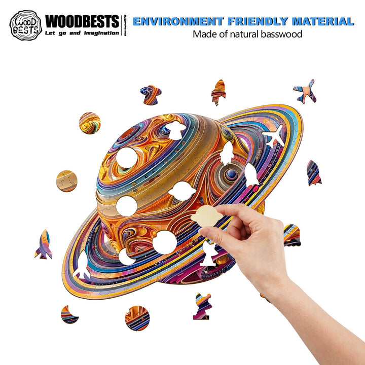 3D Fantasy Saturn Wooden Jigsaw Puzzle - Woodbests