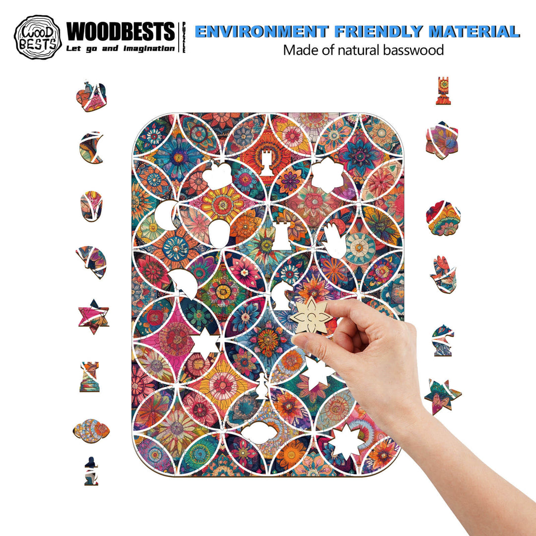 Floral Universe Wooden Jigsaw Puzzle - Woodbests