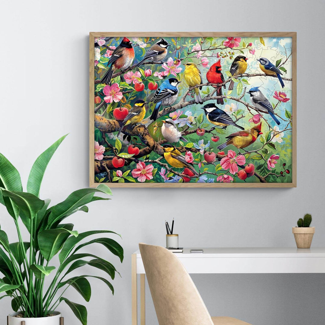 Birds in the Orchard Wooden Jigsaw Puzzle