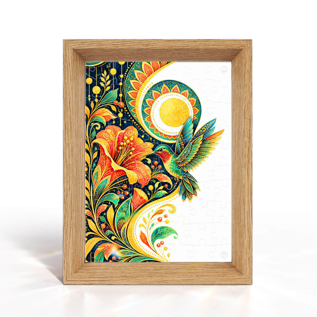 Double-Sided Acrylic Puzzle - Hummingbird Radiance