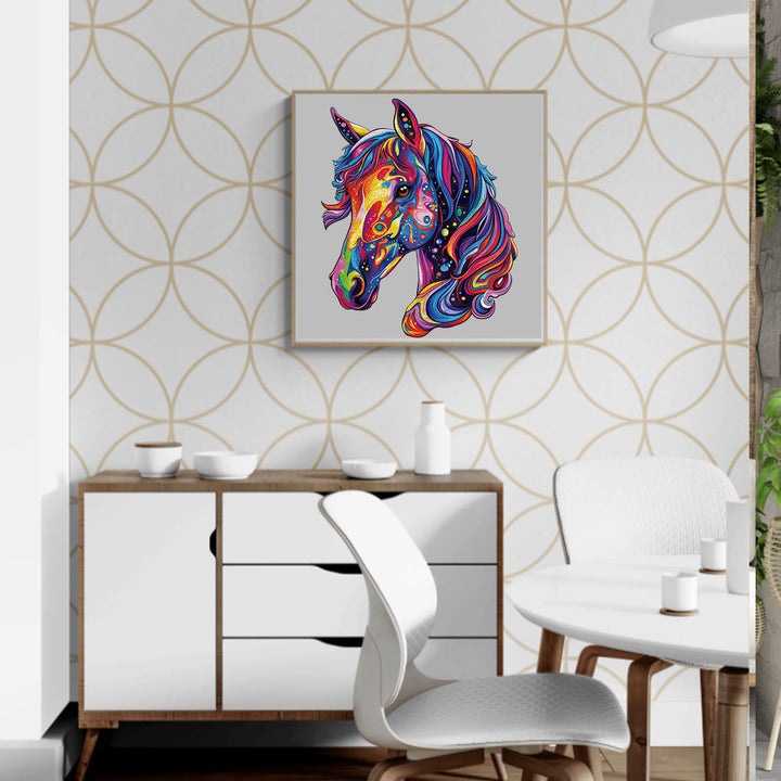 Colorful Horse Wooden Jigsaw Puzzle - Woodbests