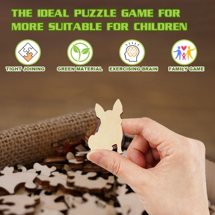 Cute Dog Children's Wooden Jigsaw Puzzle-Woodbests