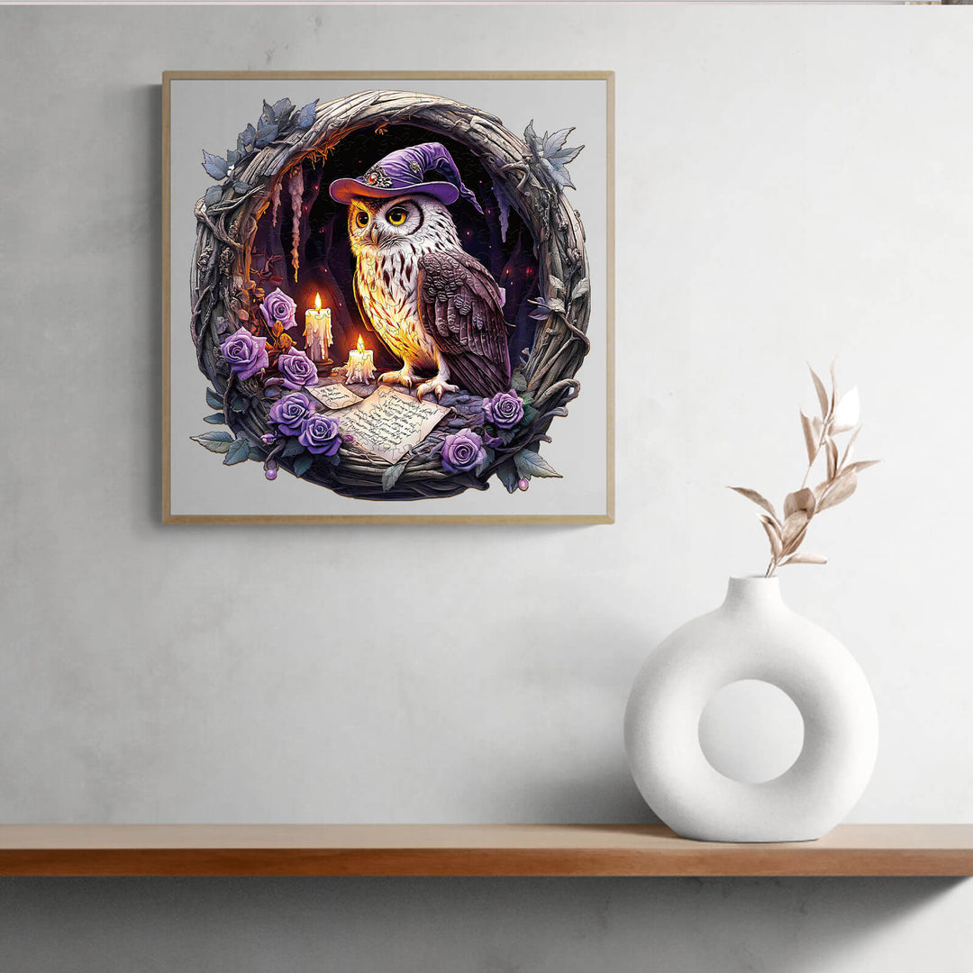 3D Witch Owl Wooden Jigsaw Puzzle