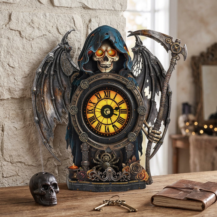 Blauer Drache – Stündlicher Glockenschlag DIY Holz-Uhr, 3D Puzzle-Bastelset