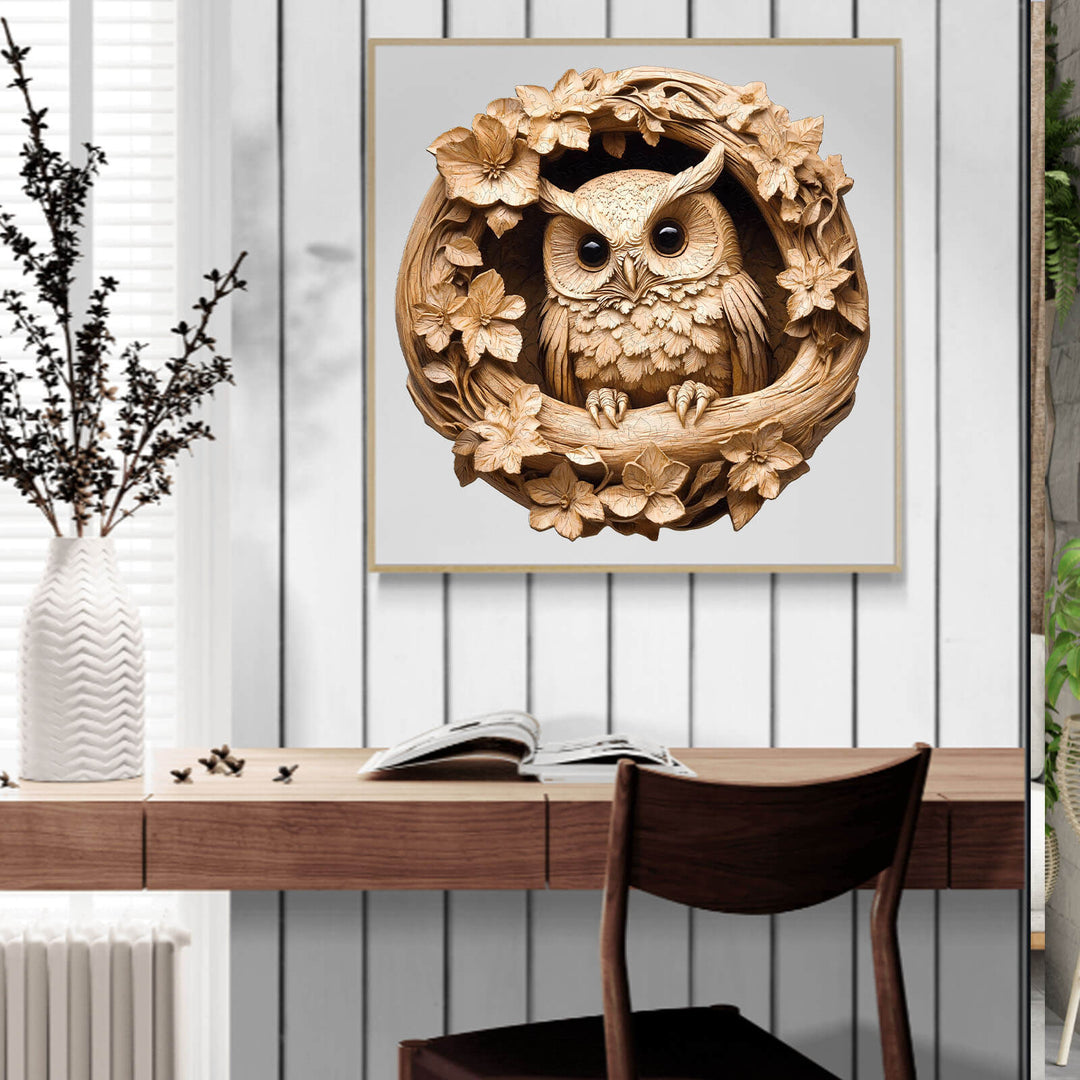 3D Owl-1 Wooden Jigsaw Puzzle