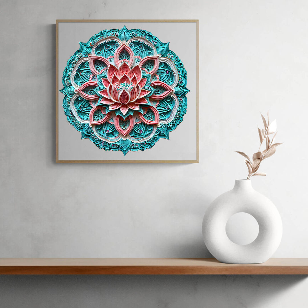 3D Mandala Lotus-2 Wooden Jigsaw Puzzle - Woodbests