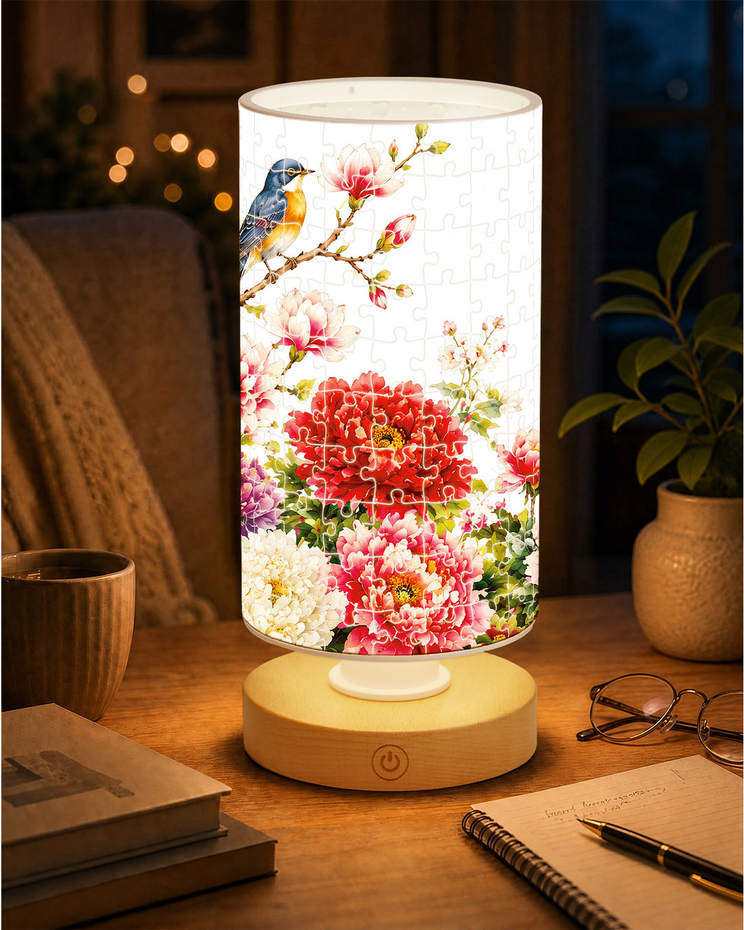 DIY Dimmable Acrylic Puzzle Lamp - Blooming Prosperity