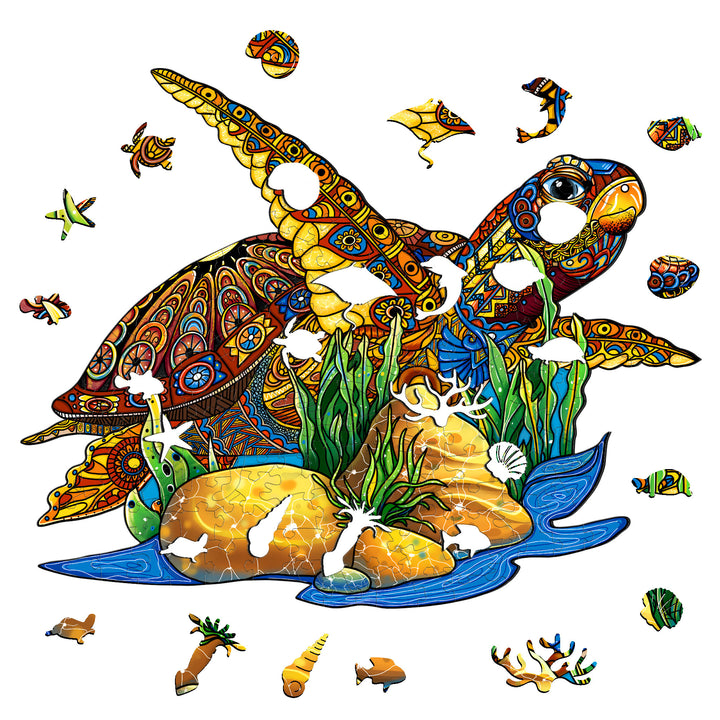 Free Turtle Wooden Jigsaw Puzzle