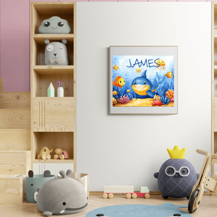 Ocean Friends - Children's Custom Name Wooden Jigsaw Puzzle