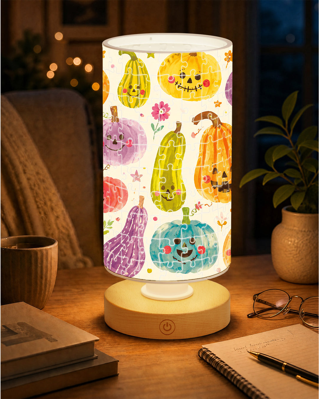 DIY Dimmable Acrylic Puzzle Lamp - Pumpkin Pals Party
