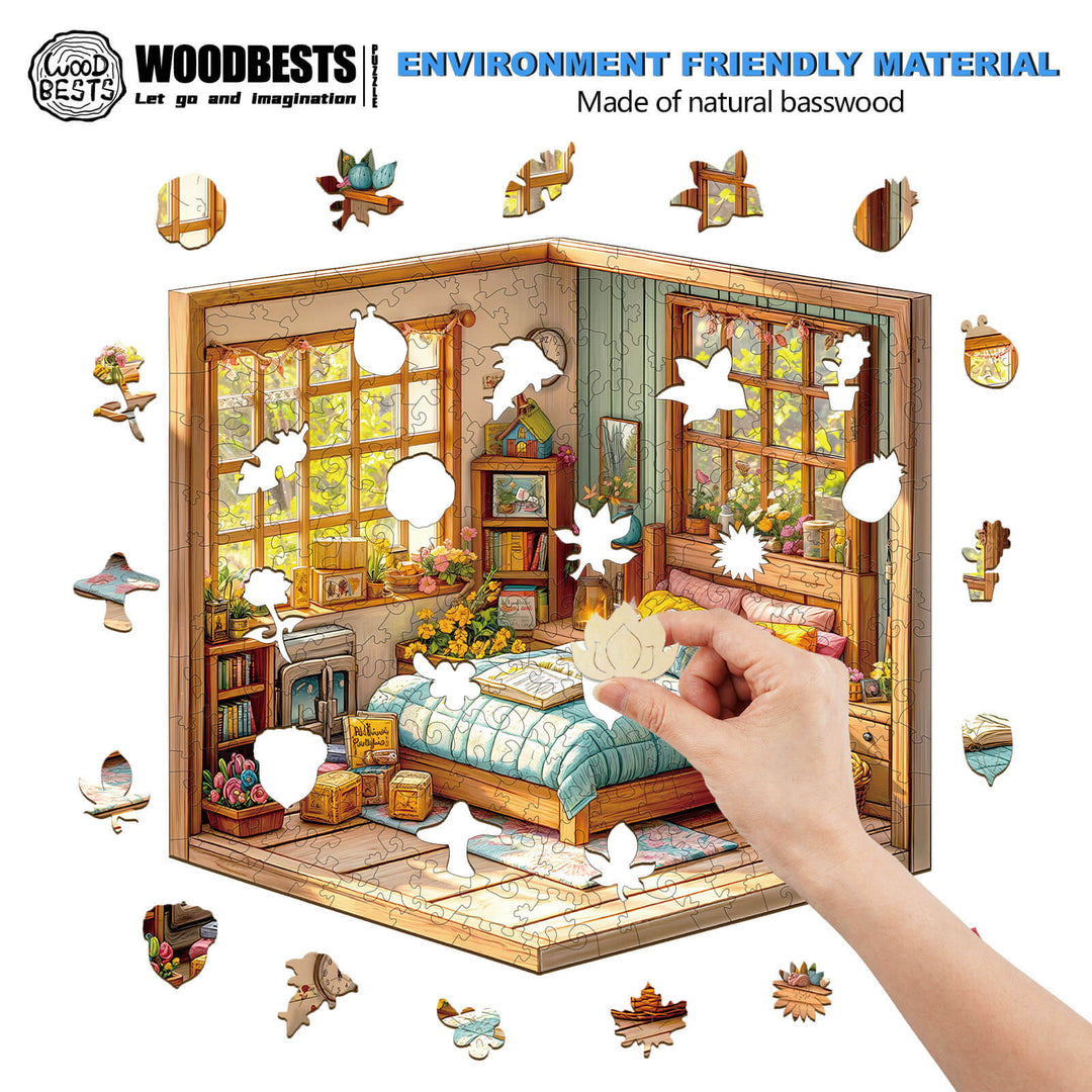 3D Warm Room Wooden Jigsaw Puzzle