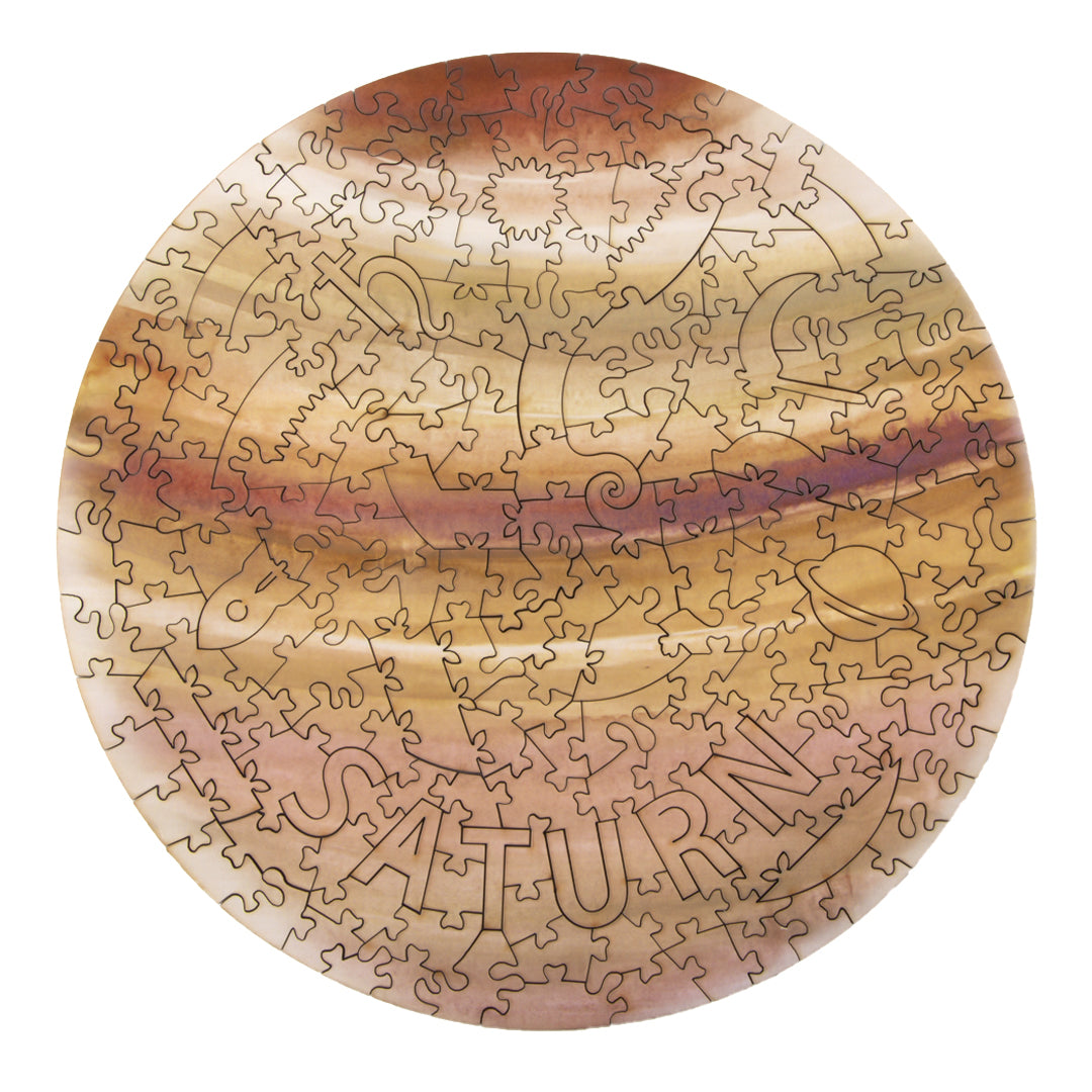 Puzzle en bois planète spatiale