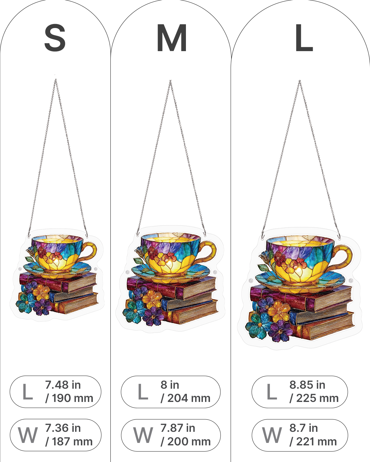 Acryl-Puzzle-Sonnenfänger – Strahlende Blüte Teetasse
