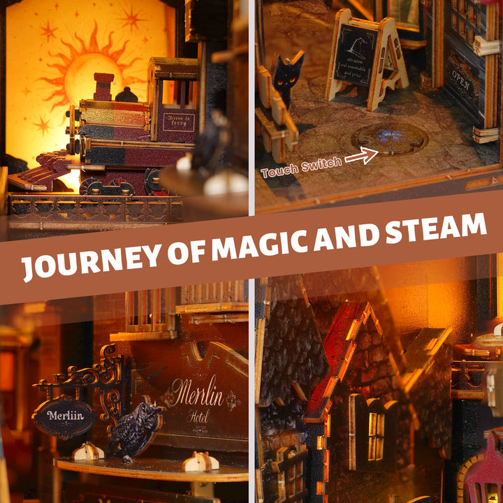 Journey of Magic and Steam - DIY Journey of Magic and Steam Kit,3D Wooden Puzzle