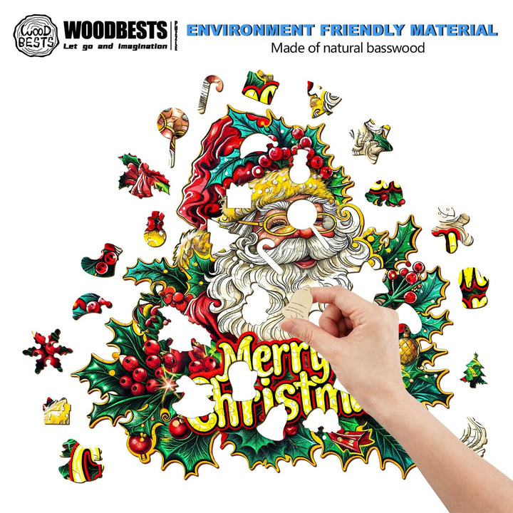 Merry Christmas-2 Wooden Jigsaw Puzzle - Woodbests