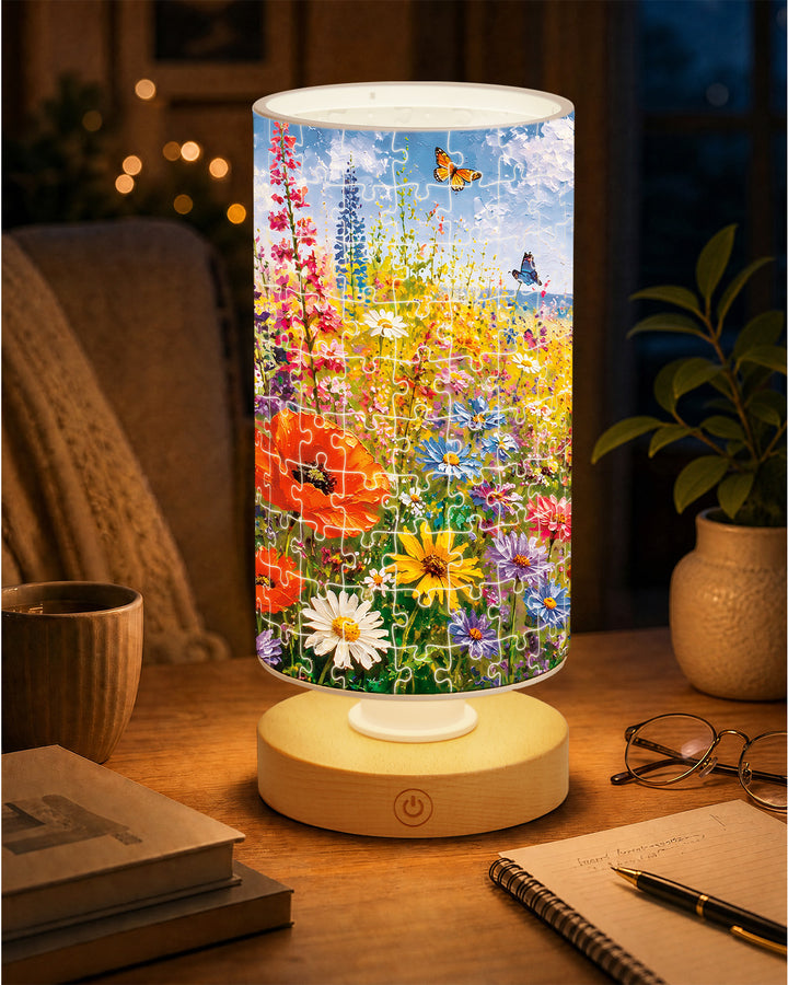 DIY Dimmable Acrylic Puzzle Lamp -Summer Meadow in Bloom