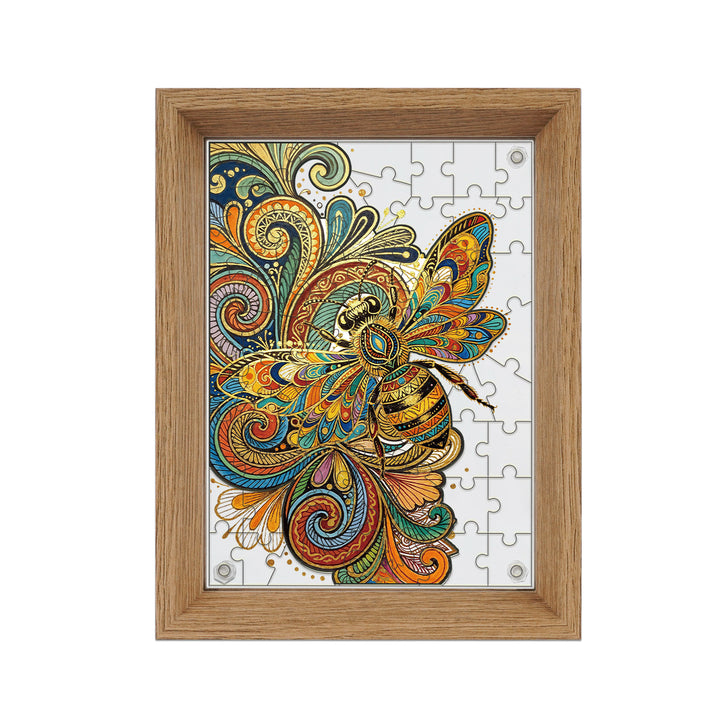 Double Sided Acrylic Jigsaw -Zentangle Bee