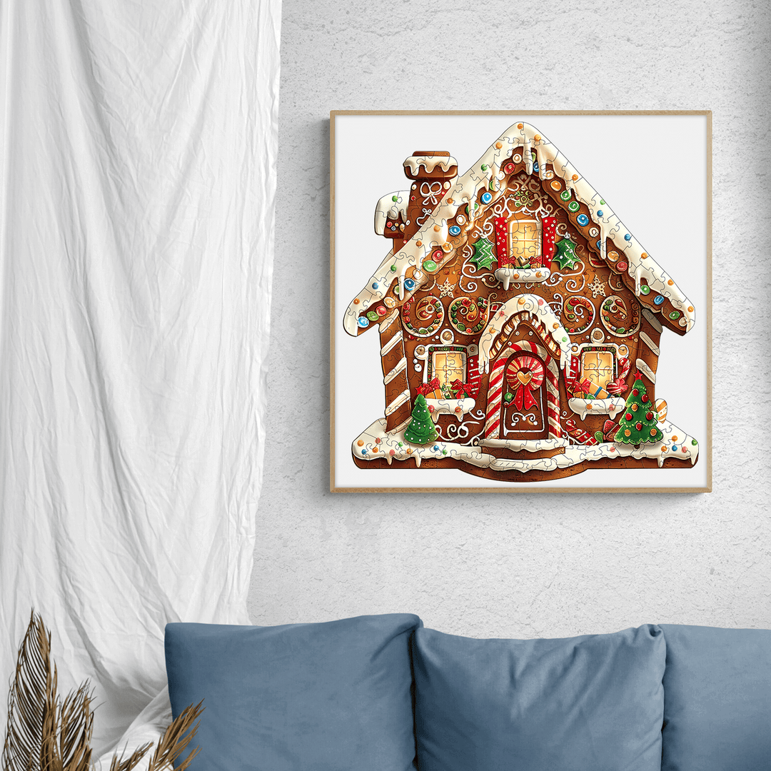 Christmas Gingerbread House-1 Wooden Jigsaw Puzzle - Woodbests