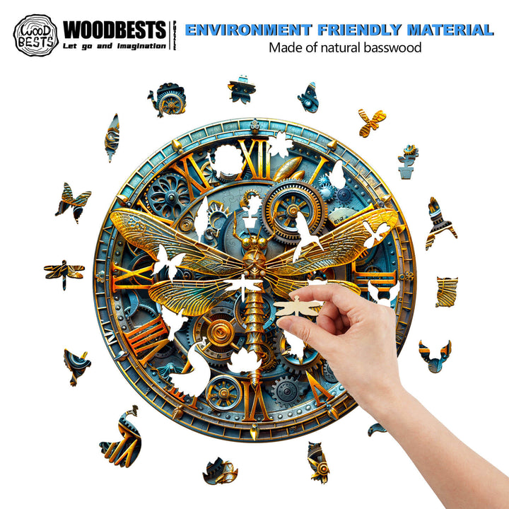 Mechanical Dragonfly Wooden Jigsaw Puzzle