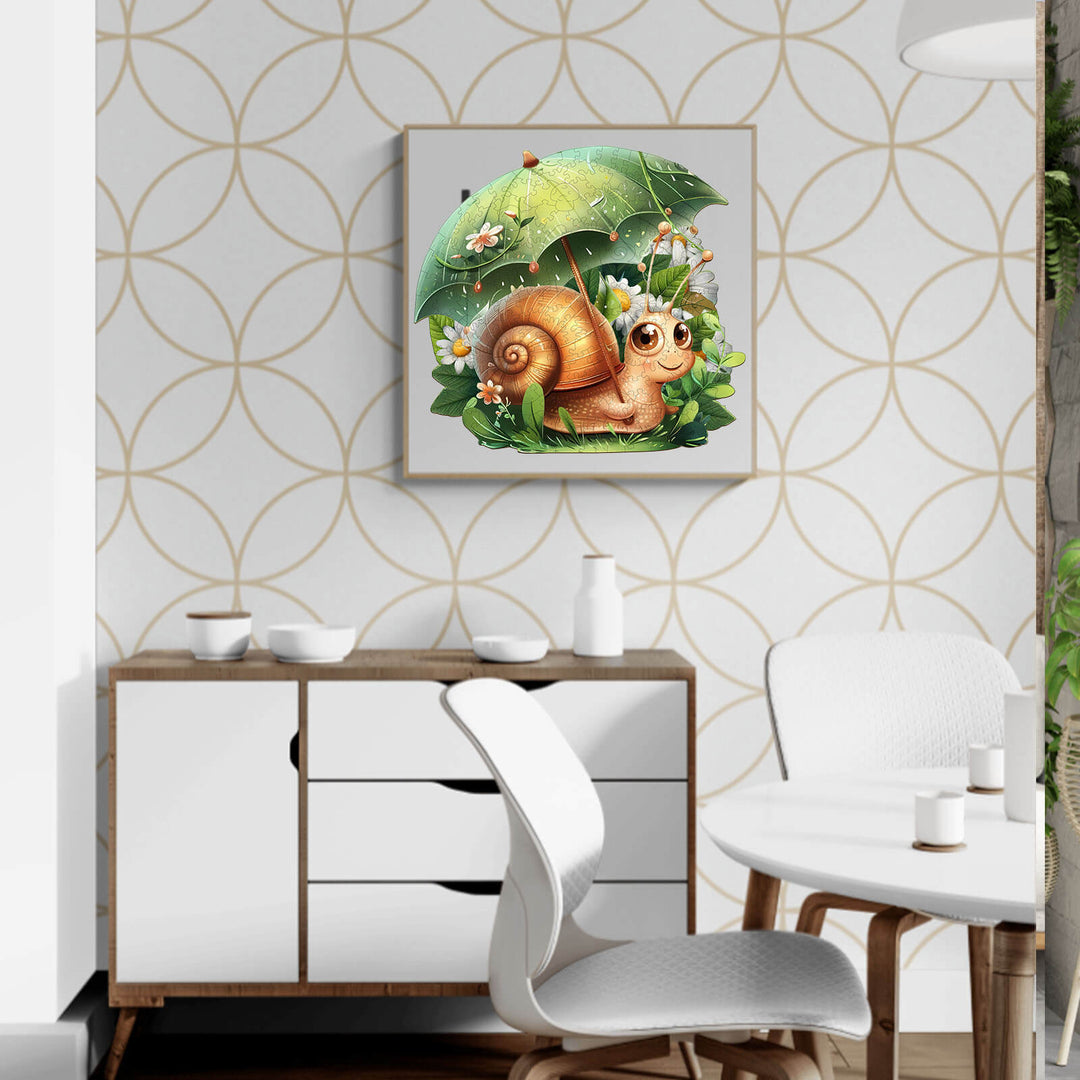 Leisurely Snail Wooden Jigsaw Puzzle