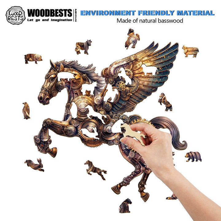 Mechanical Pegasus Wooden Jigsaw Puzzle