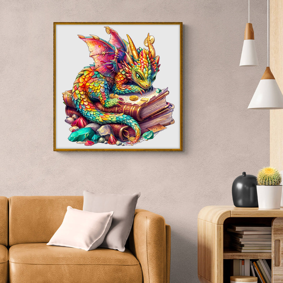 Jeweled Dragon Wooden Jigsaw Puzzle
